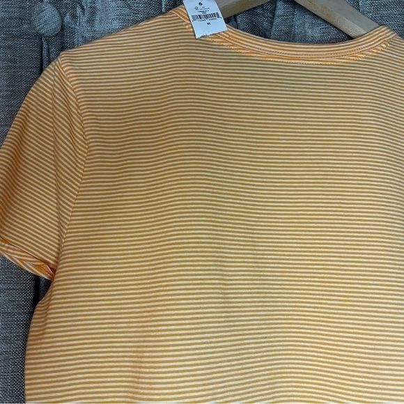 NWT Gap Orange Stripe Short Sleeve Crewneck Tee Shirt Size Medium - Picture 11 of 12